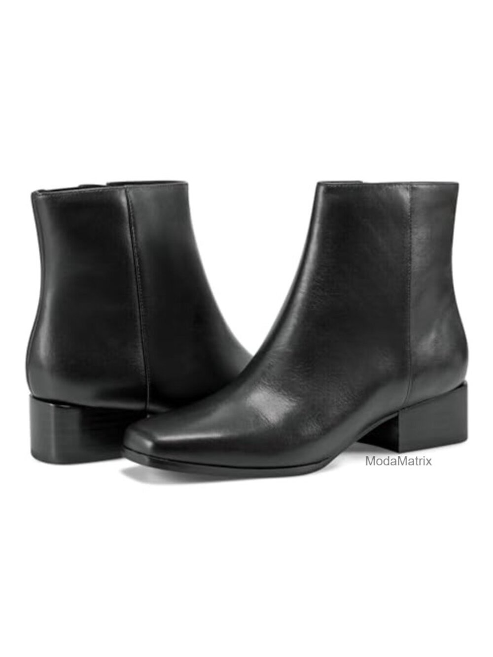Leather Ankle Booties with Arch Support and Cushioned Insole
